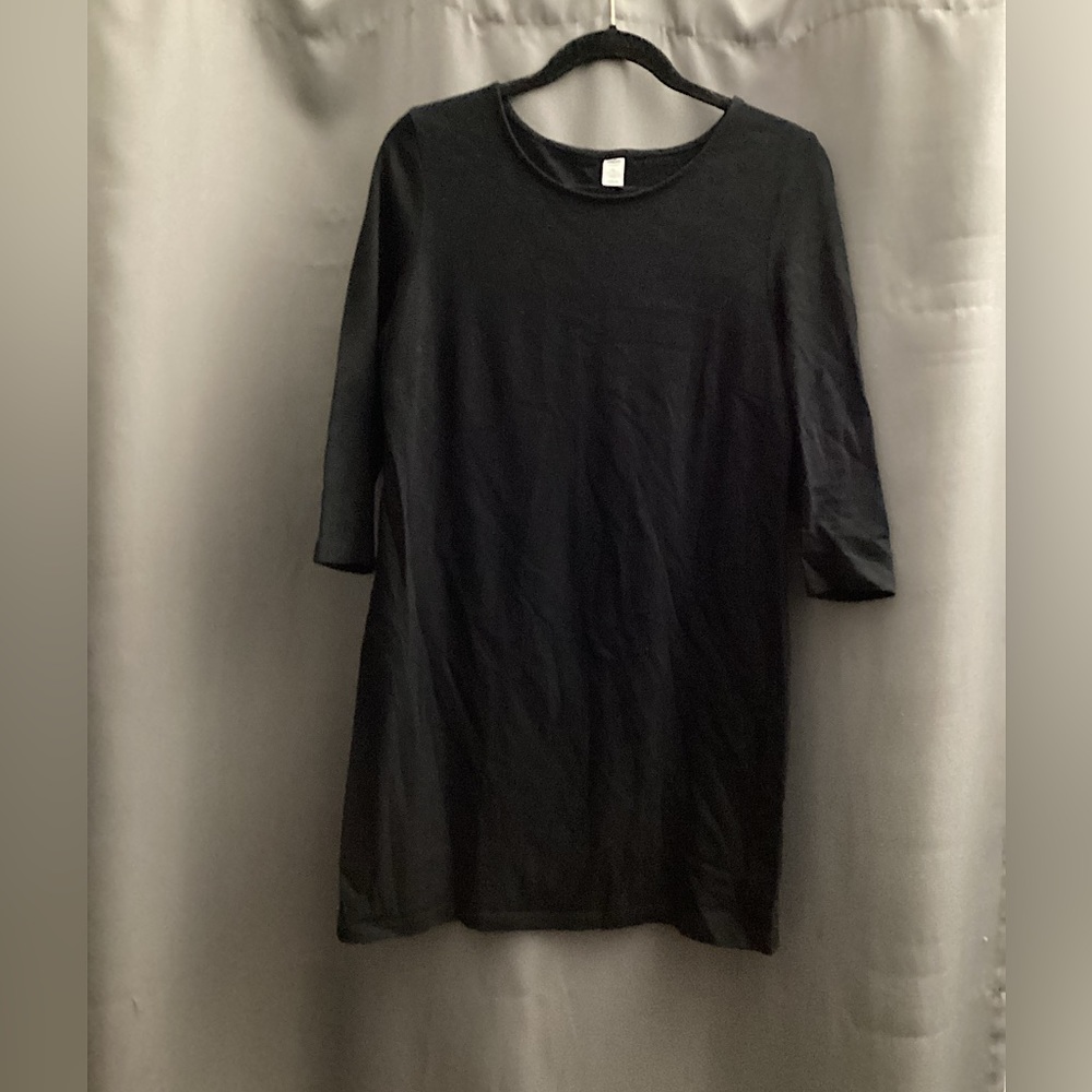 Old navy black loose midi dress size M petite